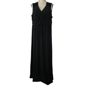 NY Collection 2X-Large Maxi A-Line Dress Sleeveless Stretch Empire Waist V-Neck